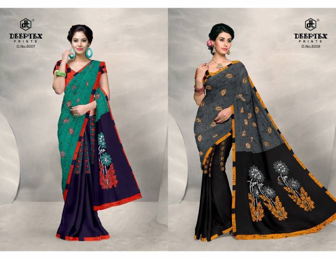 Deeptex Batik Queen 6 Printed Cotton Regular Wear Latest Saree Collection